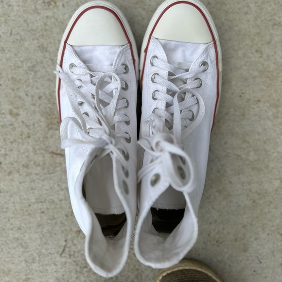 High Top White Converse - Picture 9 of 10